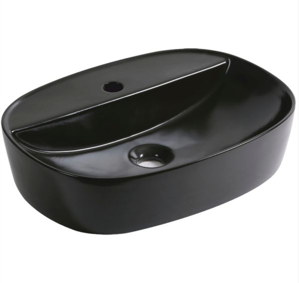 Umywalka nablatowa Kerra KR-860 BLM czarna 1 szt