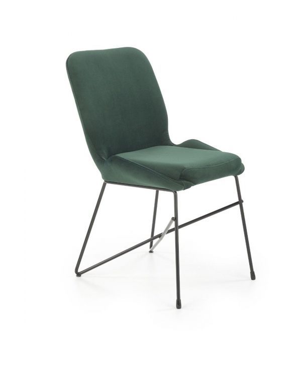 Krzesło Halmar tapicerowane K454 VELVET ciemnozielone 1 szt