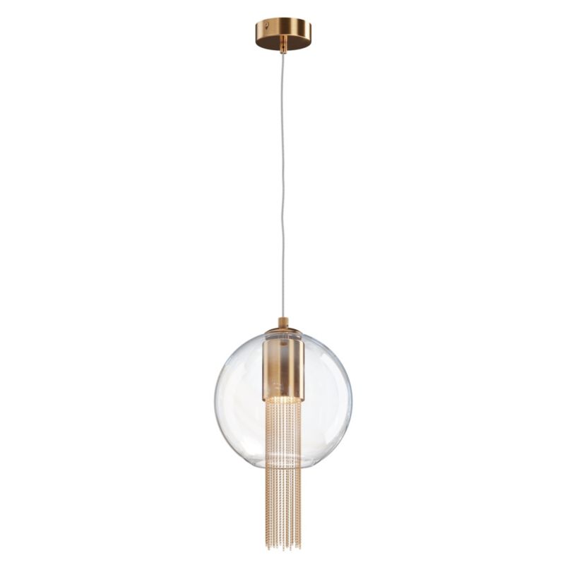 Lampa wisząca Maytoni Flusso brązowo-transparentna wym: 170,5 x 20 x 20 cm 1xGU10 x 1 szt.