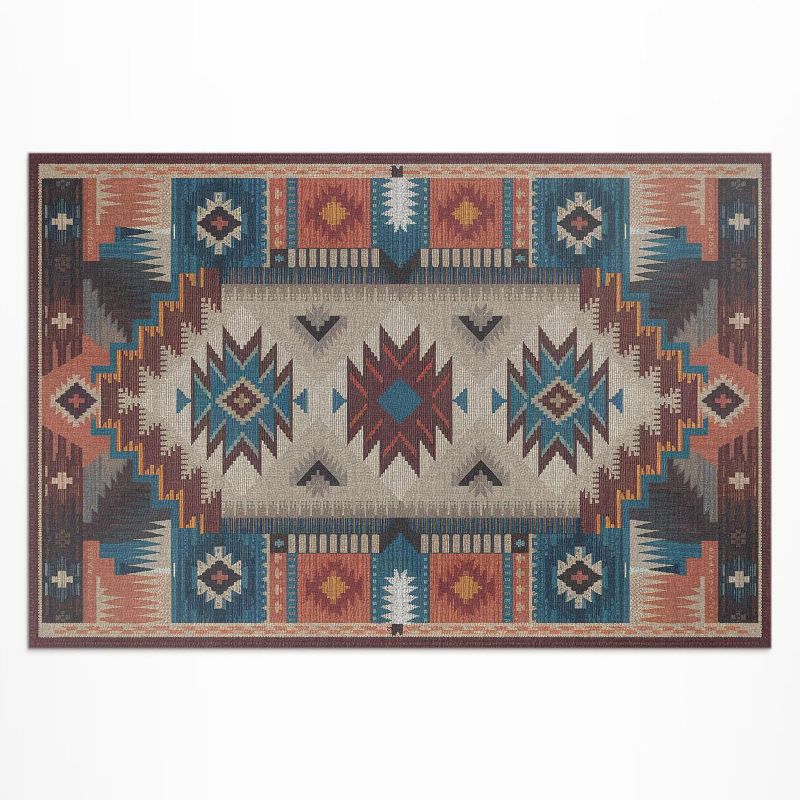 Zewnętrzny Dywan Winylowy Wallfluent 80x120 cm Symetryczne kompozycje w azteckim duchu 1 szt.