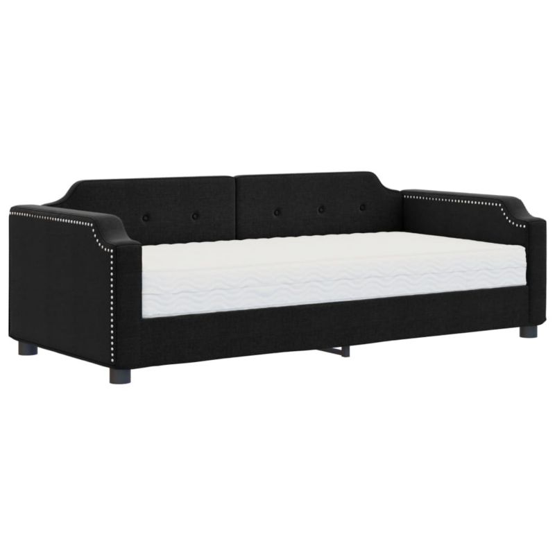 Sofa rozkładana WaszeMeble 100x200 cm Czarny tkanina WM-3197623 1 szt.
