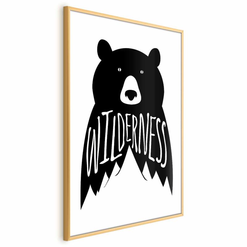 Plakat Artgeist Wilderness 60x90 cm z ramą złotą bez marginesu 1 szt