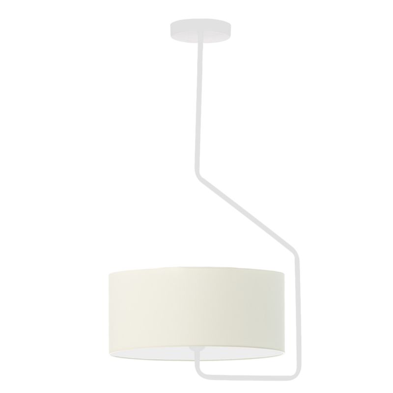 Lampa sufitowa Volta Light Factory żyrandol lampa wisząca z abażurem walec Biały/Ecru MARK 1szt.