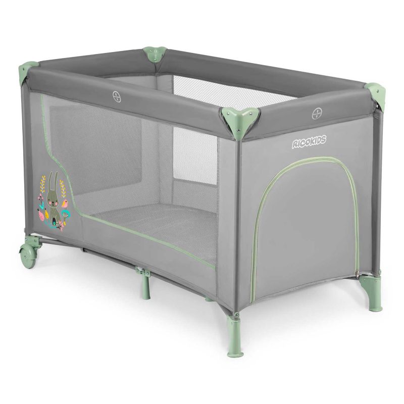 Łóżeczko turystyczne dla dziecka Ricokids 724010 składane podróżne + materac + torba 1szt.