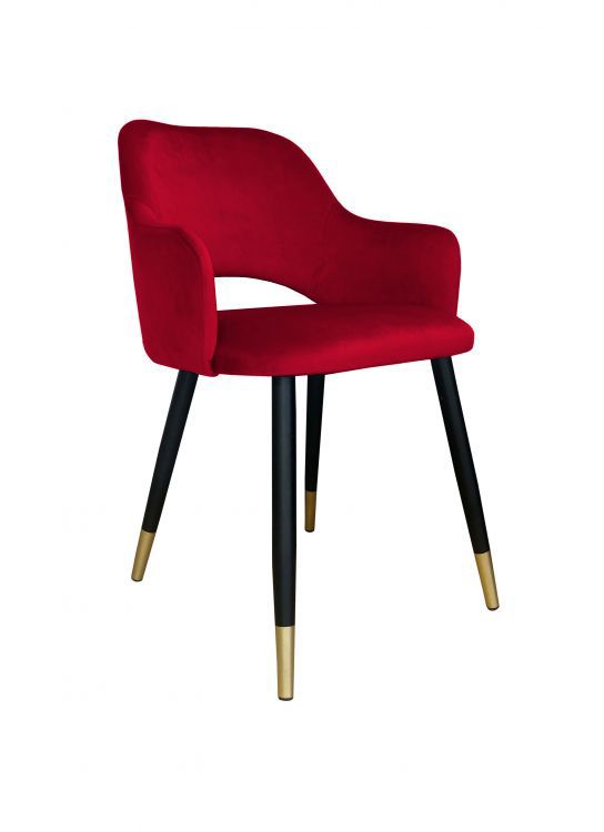 Krzesło NAPO VELVET GOLD bordowe ATOS 1 szt.