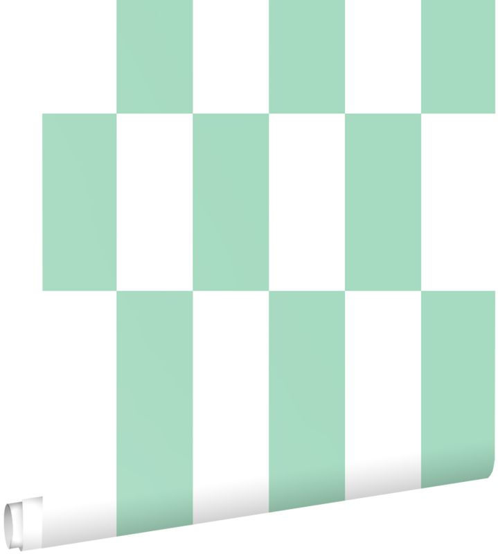 Tapeta ESTAhome naszywka miętowej zieleniIbiałym 50 x 900 cm - 1 rol.