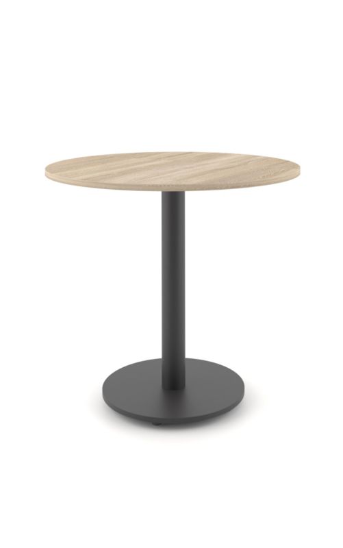 Stół okrągły nierozkładany Chairline ST60M 80x80 cm dąb sonoma podstawa metalowa czarna 1 szt.