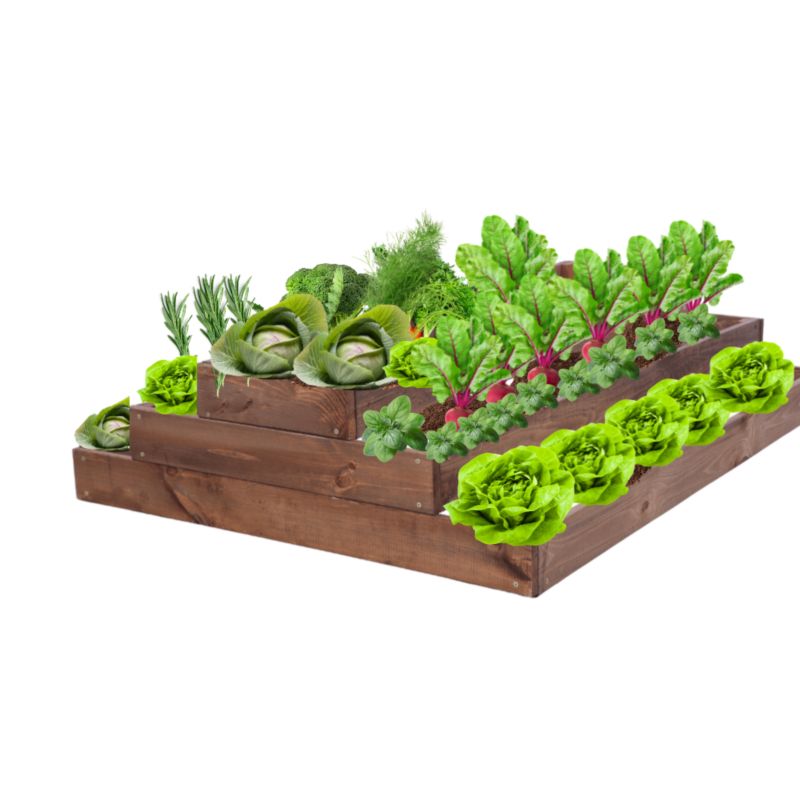 Skrzynia warzywna MODO24 regulowana inspekt 27x117x120 cm brązowe impregnowane drewno 1 szt