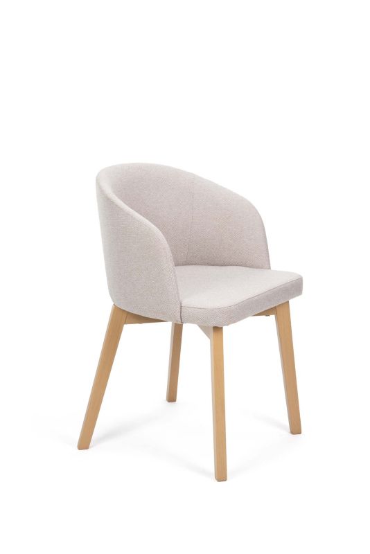 Krzesło tapicerowane Chairline FLAVIO 2 beżowe tkanina Megan 353 nogi dąb artisan 1 szt.