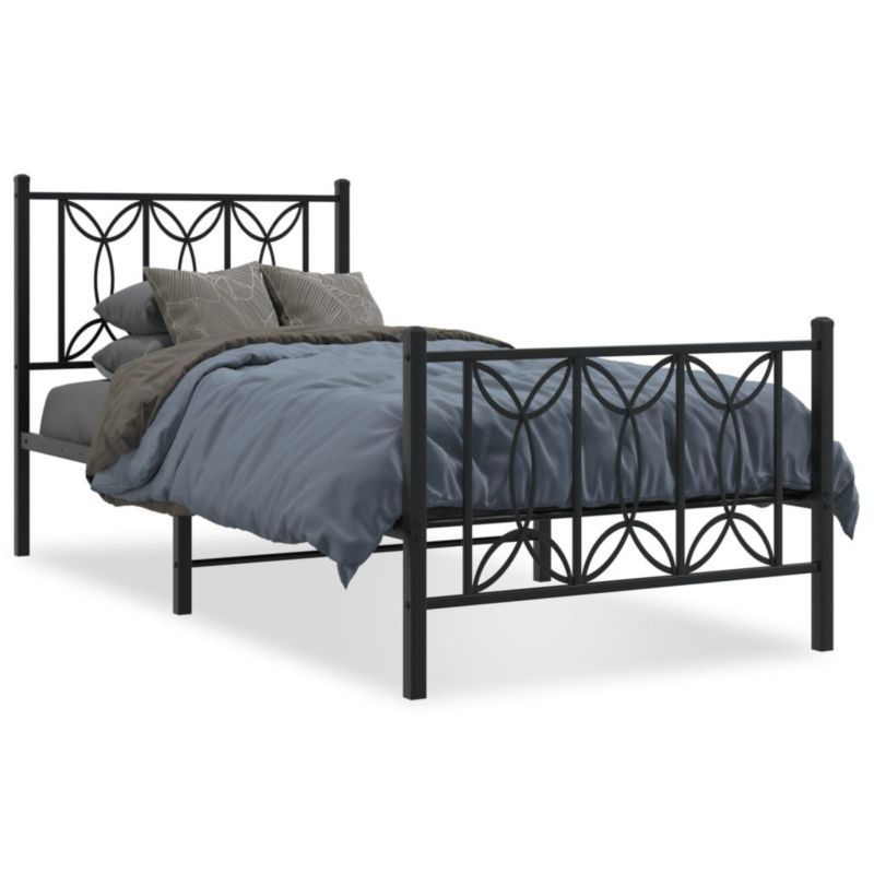 Łóżko metalowe WaszeMeble 90x200 cm czarna WM-376139 1 szt.