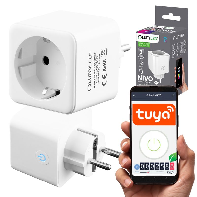 Inteligentne Gniazdko Lumiled WiFi Watomierz Programator Timer Tuya Smart 1 szt.
