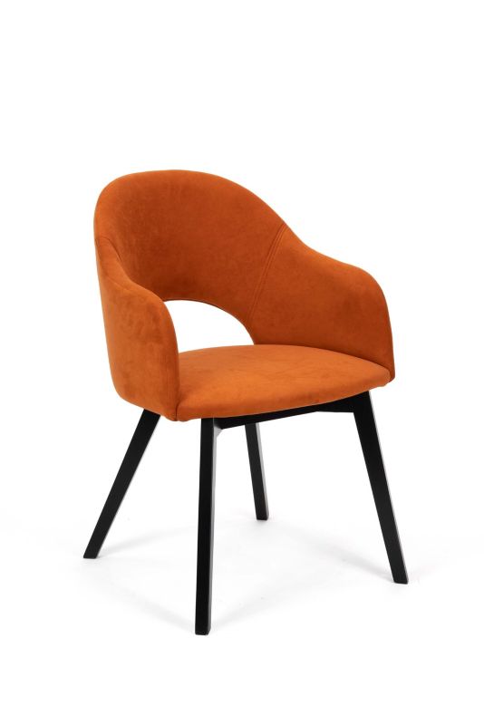 Krzesło tapicerowane Chairline LUKA 2 miedziane tkanina Dream Velvet 202.42 nogi czarne 1 szt.
