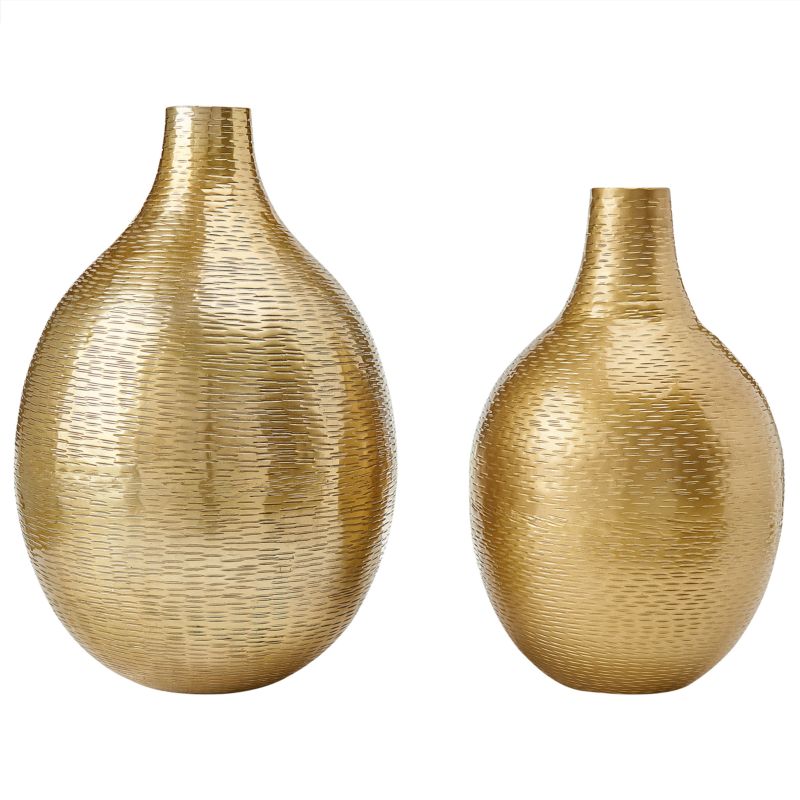 Wazon na kwiaty Mohenjo Metal 32/35 cm Złoty 1 kpl