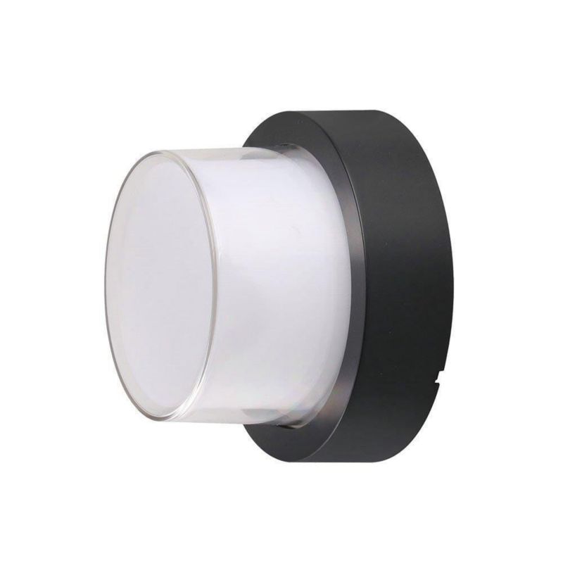 Kinkiet ścienny zewnętrzny V-TAC czarny LED 12W 3000K 900lm okrągły IP65 wym: 10 x 16 cm tworzywo sztuczne - 1 szt.