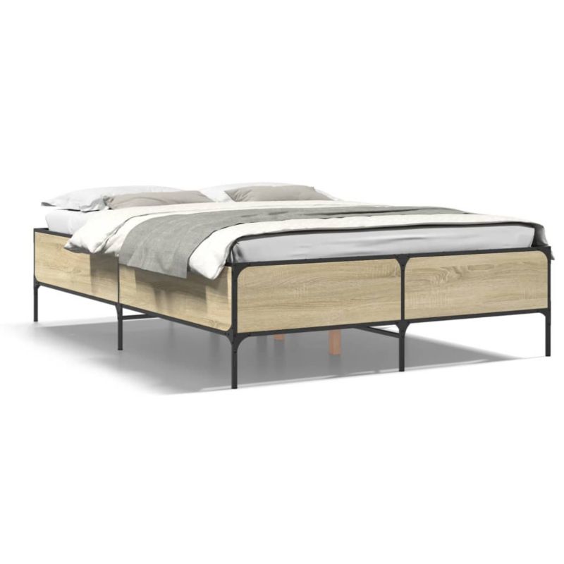 Łóżko metalowe WaszeMeble 150x200 cm brązowe WM-3279793 1 szt.