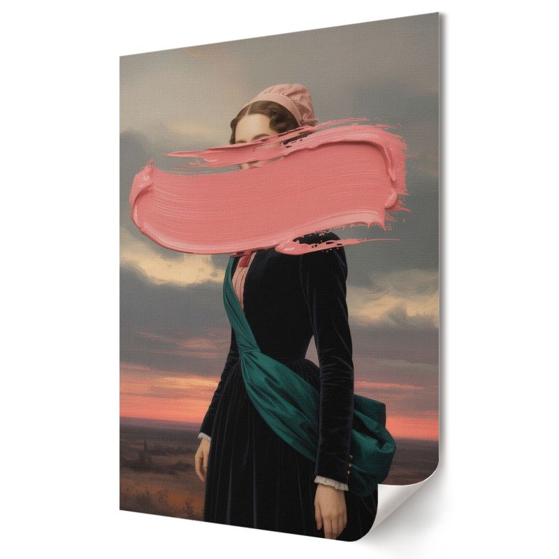 Plakat Wallfluent Format A2 Różowy surrealizm Artysta Harpuss 1 szt.