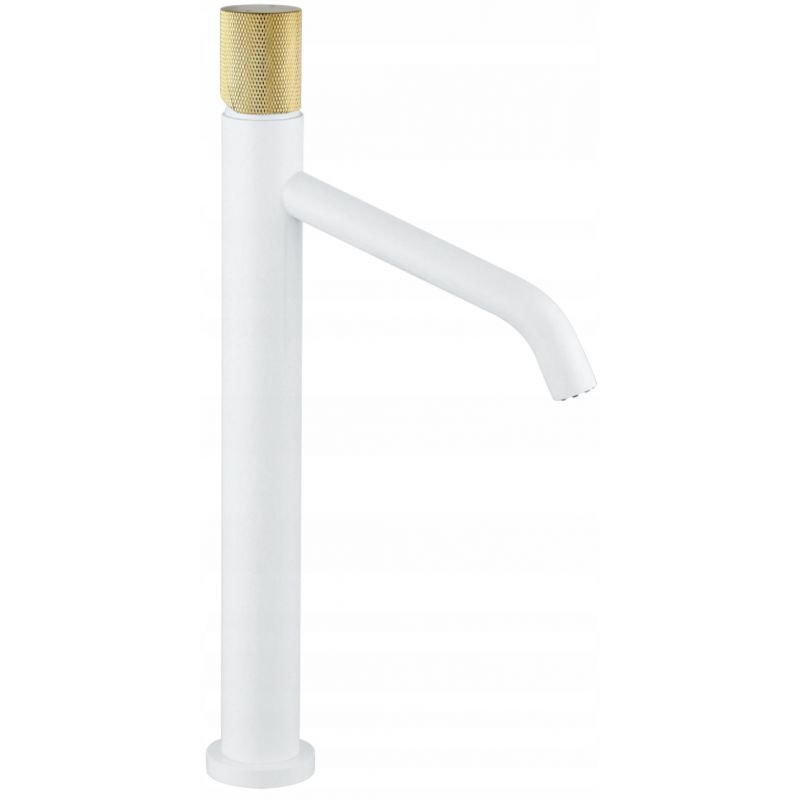 Bateria umywalkowa stojąca Mexen Rumba One biały/złoty 34,5 cm 1 szt.