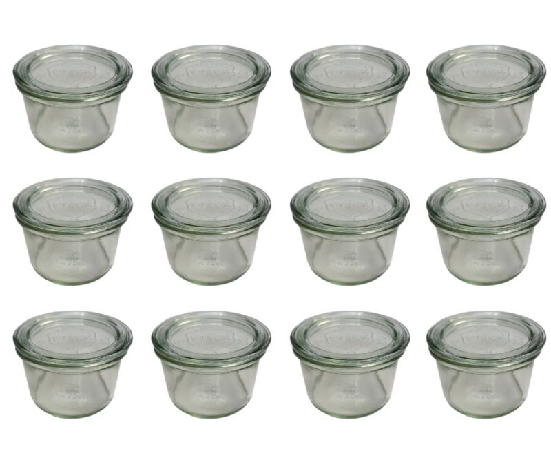 Słoiki MODO24 Weck 200 ml fi 80 mold szklane wieka 12 kpl.