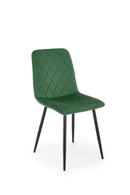 Krzesło Halmar tapicerowane K525 VELVET ciemne zielone 1 szt