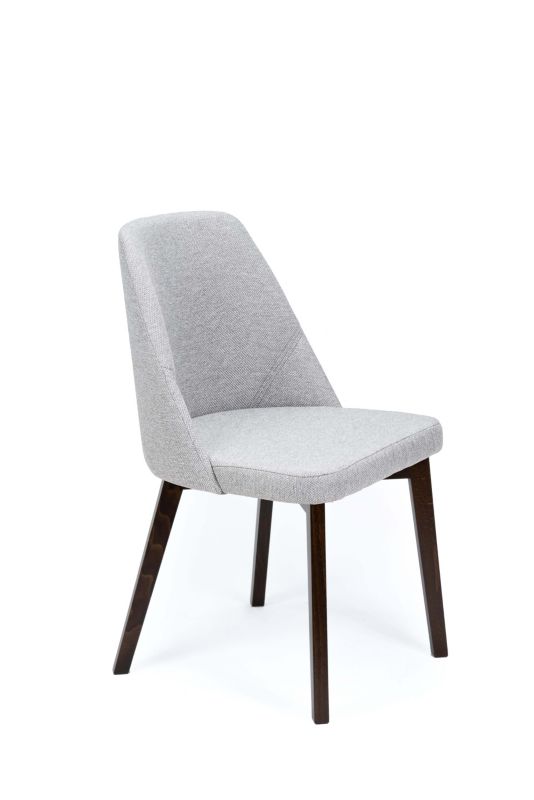 Krzesło tapicerowane Chairline FLAVIO 1 szare tkanina Megan 363 nogi orzech 1 szt.