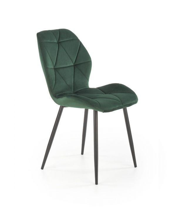 Krzesło Halmar tapicerowane K453 VELVET ciemnozielone 1 szt