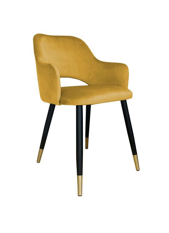 Krzesło NAPO VELVET GOLD musztardowe/curry ATOS 1 szt.