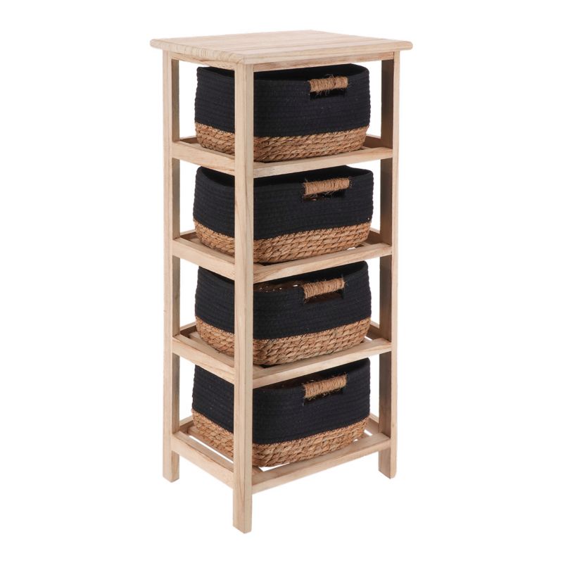 Regał łazienkowy 4-poziomy Zinko Tendance brąz czarny 86 cm 1szt.