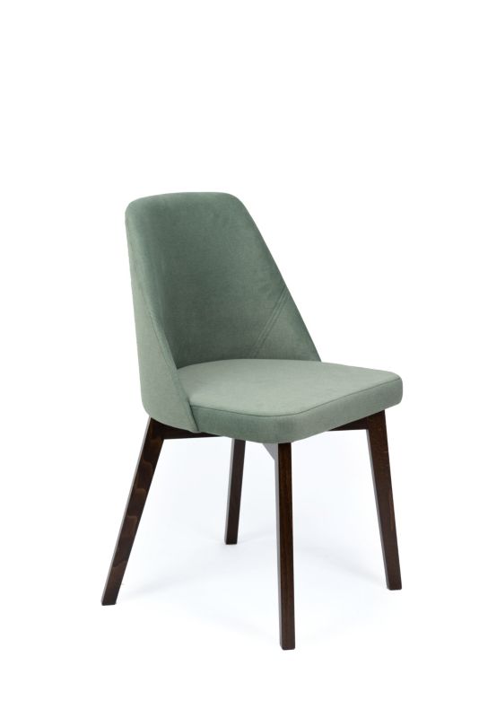 Krzesło tapicerowane Chairline FLAVIO 1 zielone tkanina Portland Moss nogi orzech 1 szt.