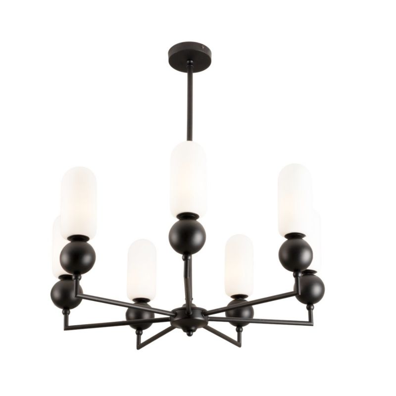 Lampa sufitowa geometryczny Maxlight NOVA czarno-biała 7xG9x8W IP20 - 1 szt