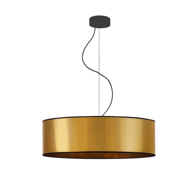 Lampa sufitowa Volta Light Factory żyrandol lampa wisząca z abażurem walec Złoty 60 cm BLUES 1szt.