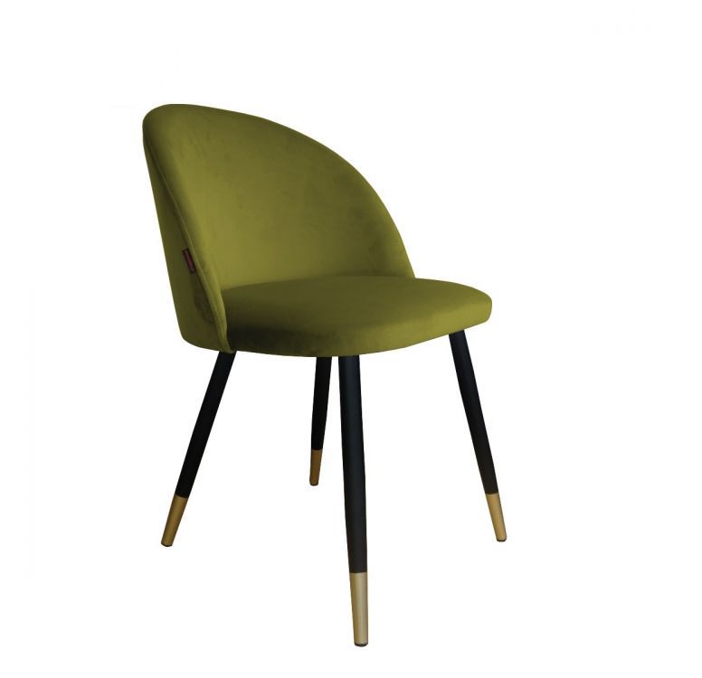 Krzesło CLAUDINE 1 BL VELVET GOLD oliwkowe ATOS 1 szt.