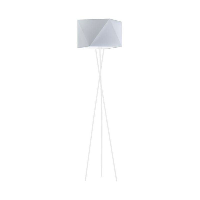 Lampa stojąca Volta Light Factory podłogowa trójnóg z abażurem jasny szary diament MORIS 1szt.