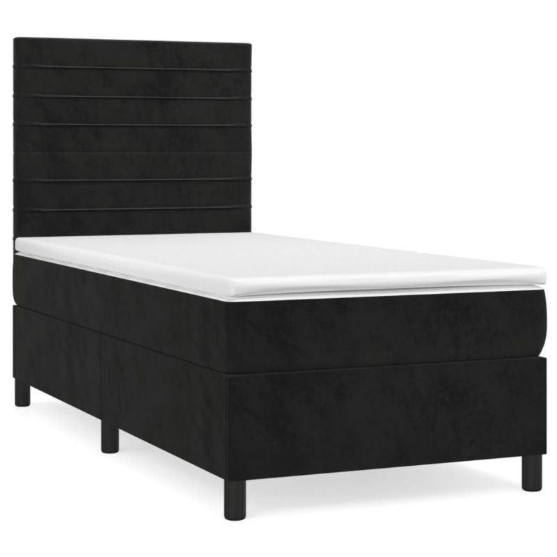 Łóżko kontynentalne WaszeMeble 100x200 cm czarne WM-3143069 1 szt.