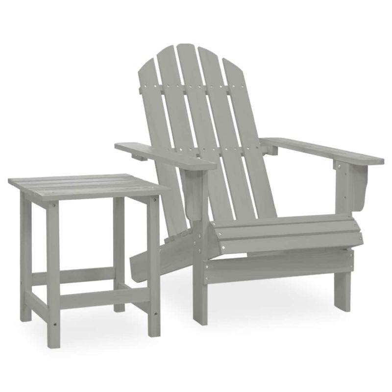 Krzesła ogrodowe Adirondack WaszeMeble drewno szary WM-315920 1 kpl