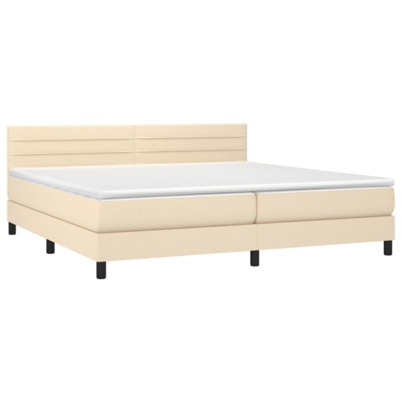 Łóżko kontynentalne WaszeMeble 200x200 cm kremowe WM-3133266 1 szt.