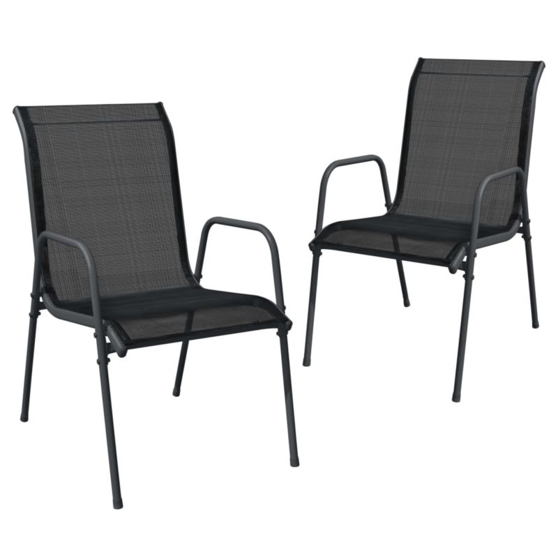 Krzesło ogrodowe vidaxl 316817 czarny 1 szt