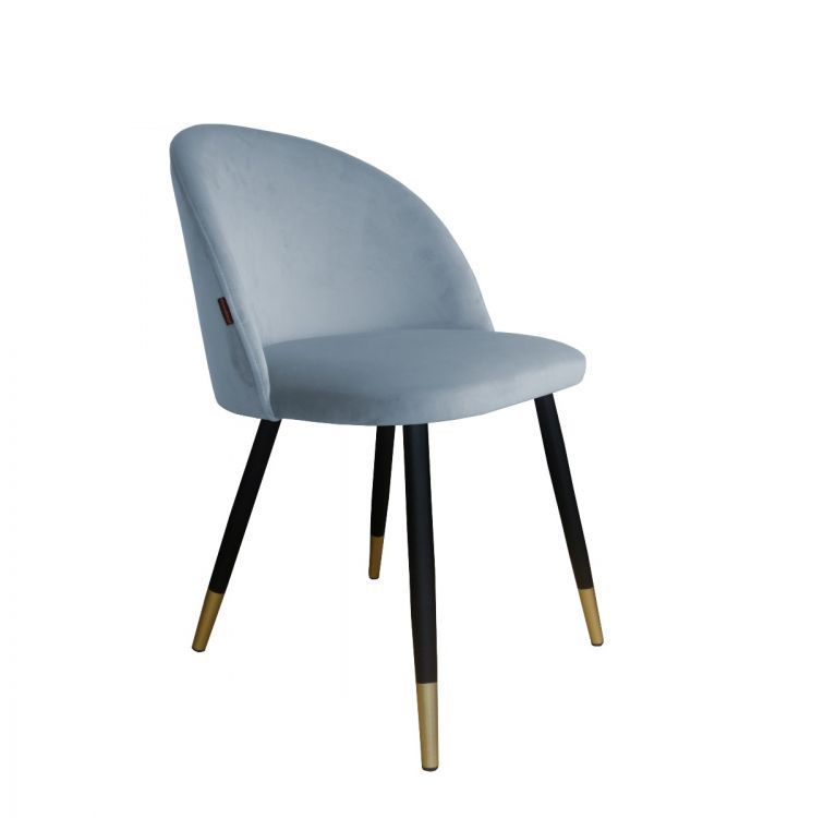 Krzesło CLAUDINE 1 BL VELVET GOLD szare ATOS 1 szt.
