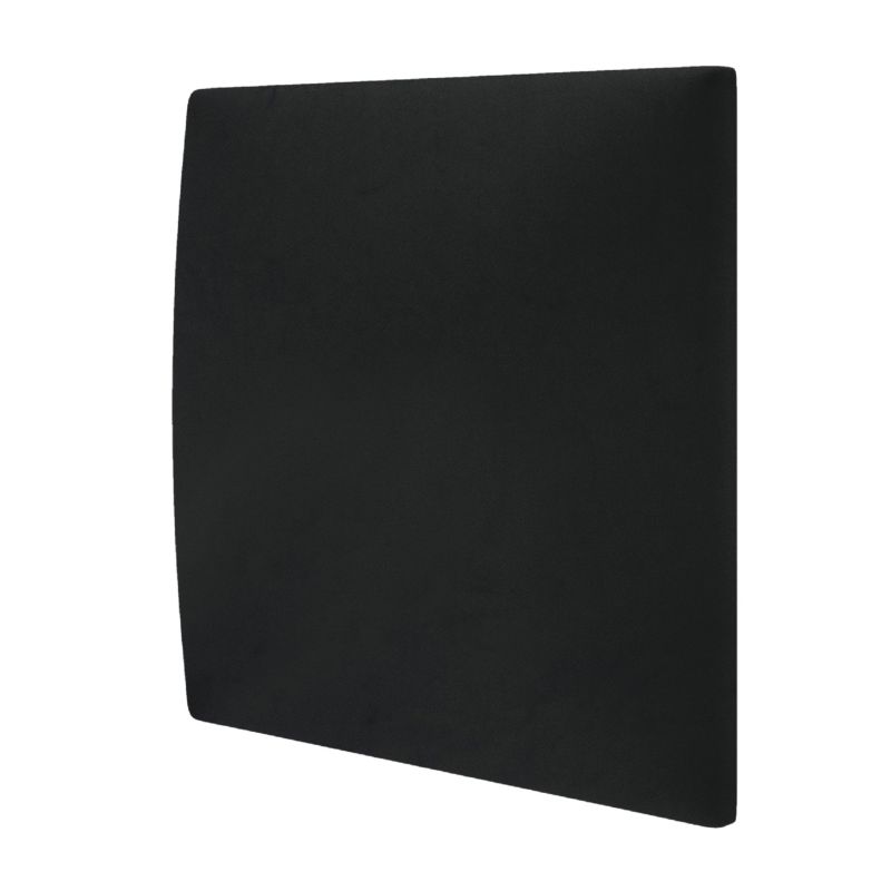 Panel tapicerowany ścienny Stegu wezgłowie 30x30 cm Czarny welur , akustyczny, dekoracyjny 1 szt.