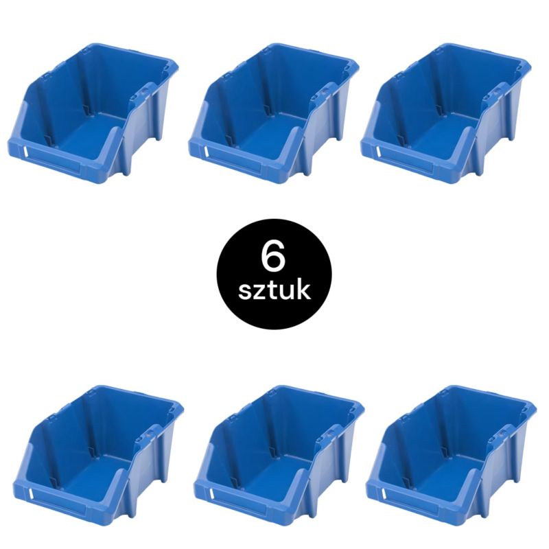 Pojemnik magazynowy Mega-M Kuweta Warsztatowa 155x250x120mm niebieski 6x 1szt.
