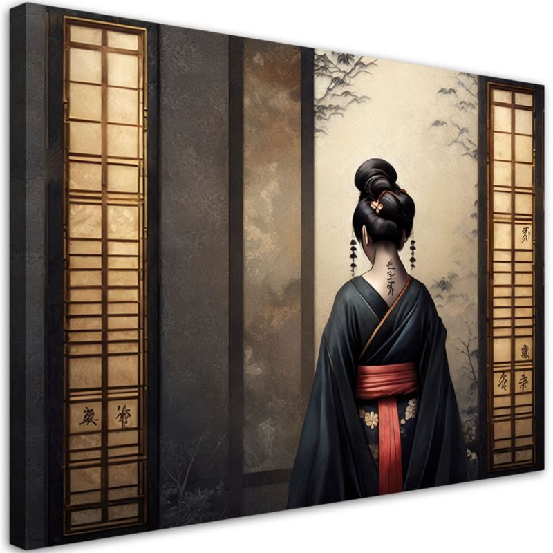 Obraz do sypialni salonu Feeby Kimono Gejsza Glamour 60x40 cm 1szt
