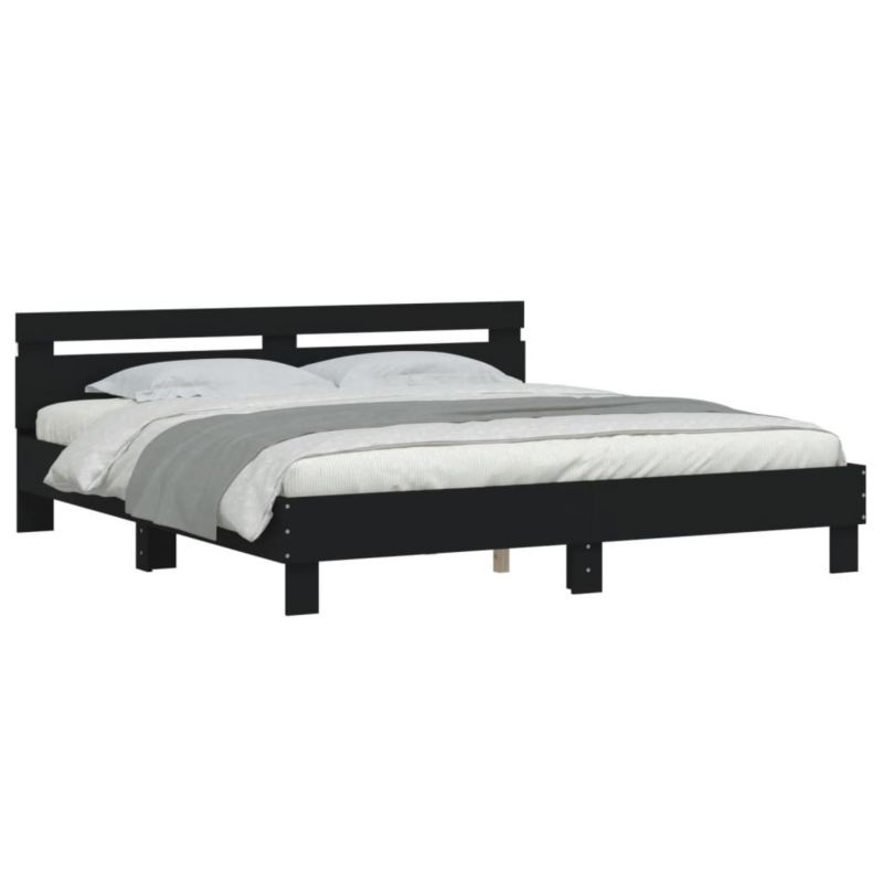 Łóżko drewniane WaszeMeble 180x200 cm czarna WM-3207526 1 szt.