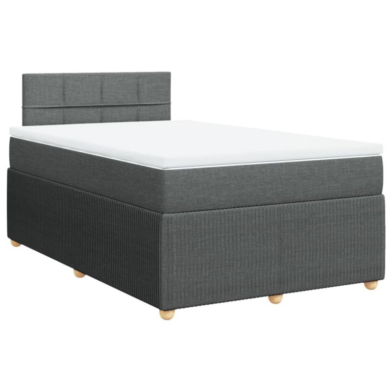 Łóżko kontynentalne WaszeMeble 120x190 cm ciemnoszare WM-3289696 1 szt.