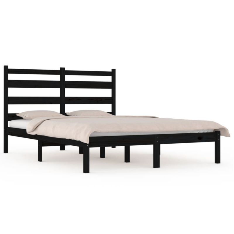 Łóżko drewniane WaszeMeble 140x190 cm czarna WM-3103632 1 szt.