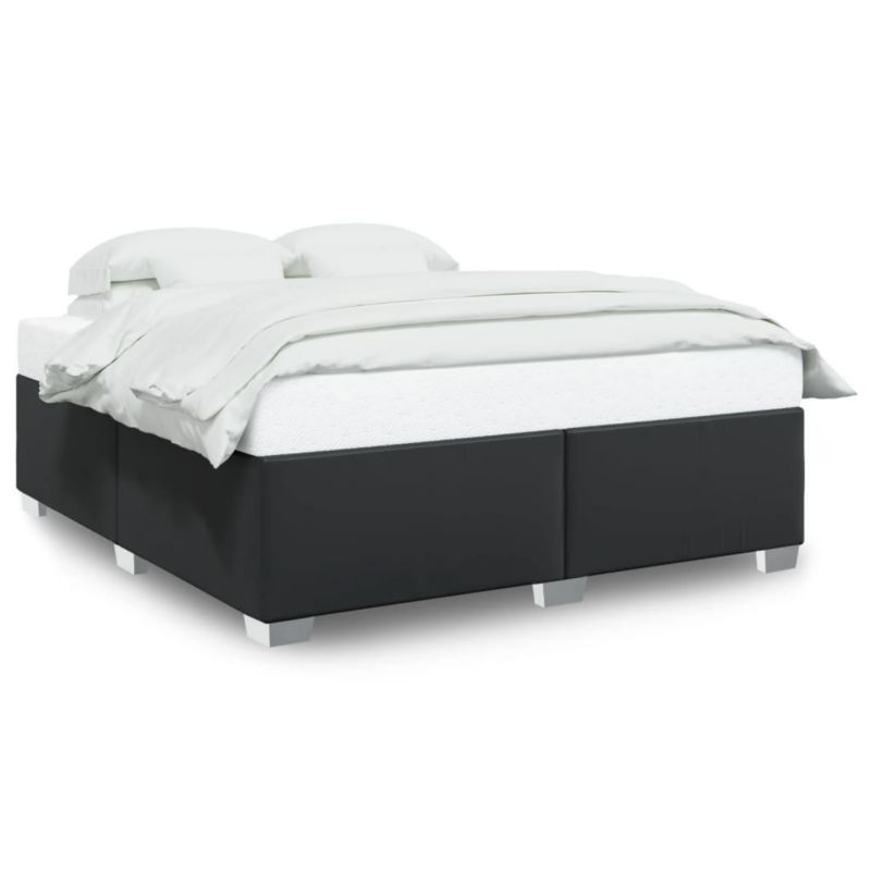 Łóżko tapicerowane WaszeMeble 200x200 cm czarne WM-3284572 1 szt.