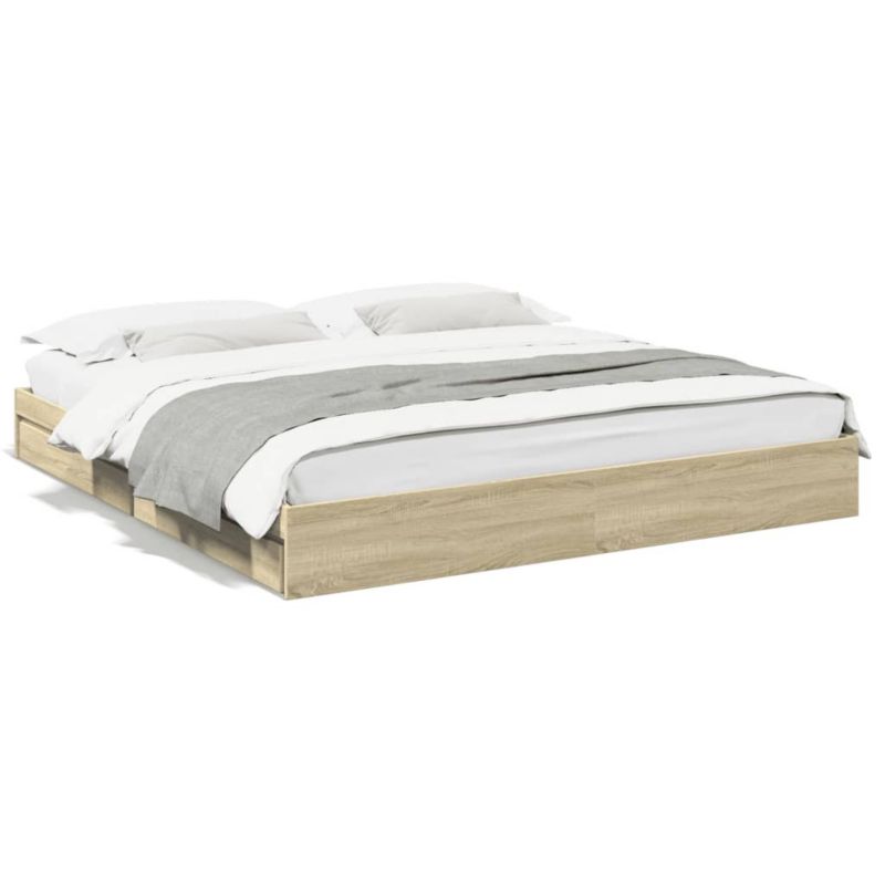 Łóżko drewniane WaszeMeble 180x200 cm brązowe WM-3280638 1 szt.