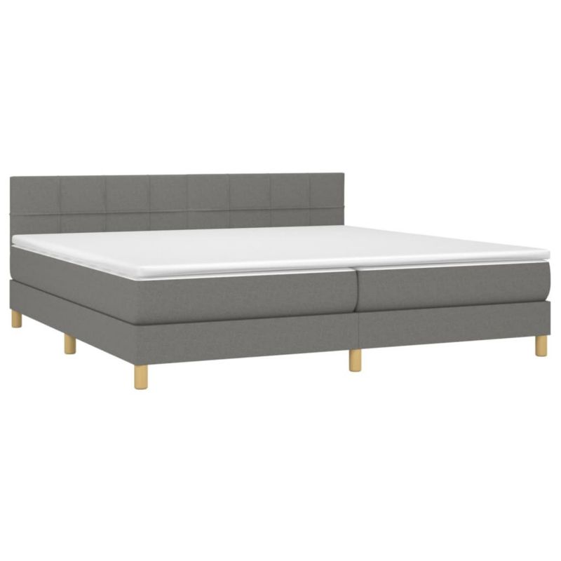Łóżko kontynentalne WaszeMeble 200x200 cm ciemnoszara WM-3133742 1 szt.