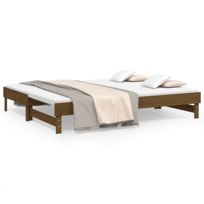 Łóżko drewniane WaszeMeble 100x200 cm rozsuwane brązowe WM-823377 1 szt.