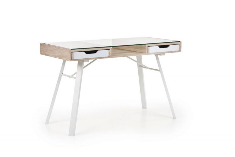 Biurko Halmar B33 120cm dąb sonoma białe 1 szt