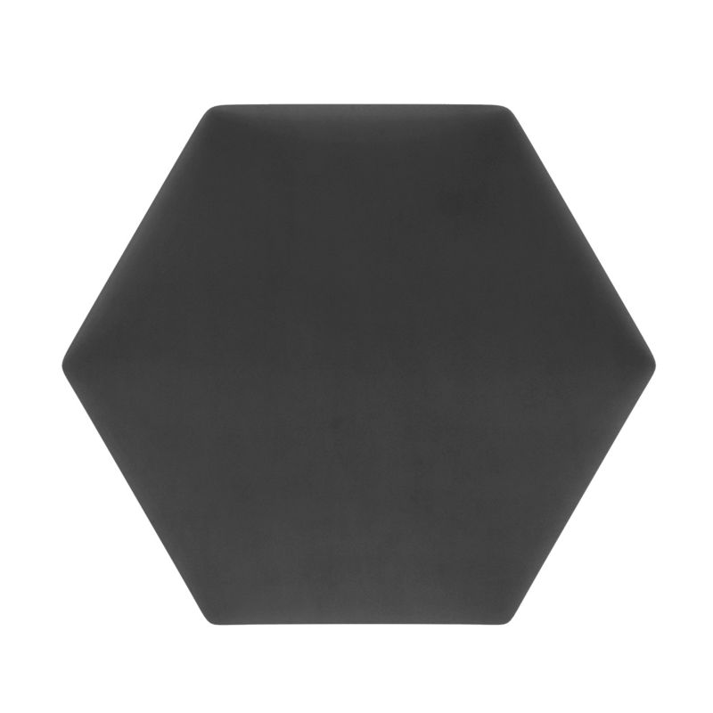 Panel tapicerowany ścienny Stegu wezgłowie 17x17 cm Czarny welur - akustyczny, dekoracyjny 1 szt.