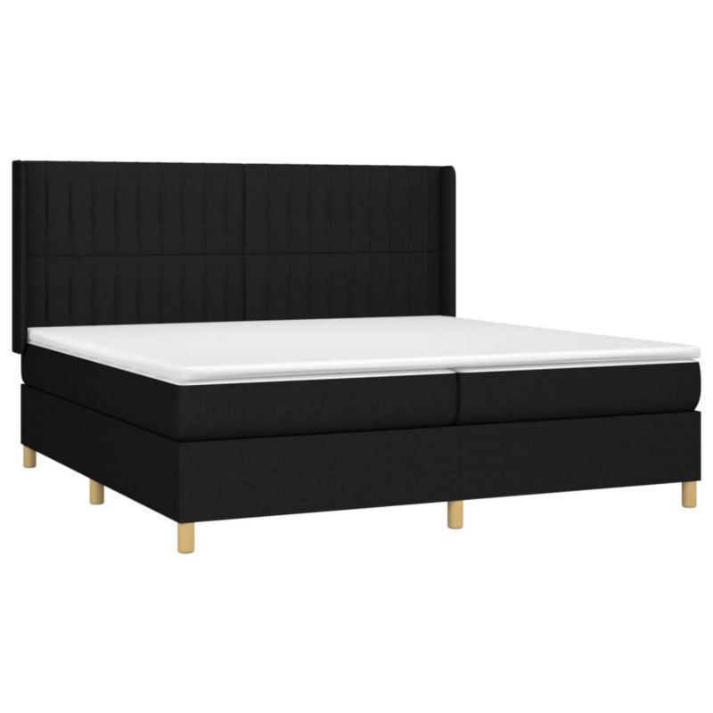 Łóżko kontynentalne WaszeMeble 200x200 cm czarne WM-3139063 1 szt.